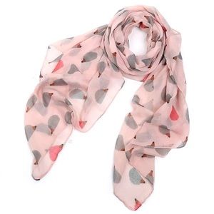 Pink & Gray Hedgehog Lightweight Scarf